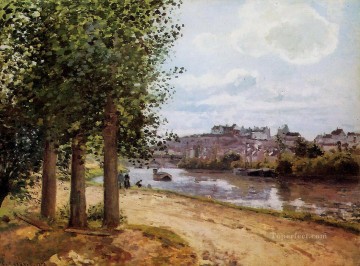  Banks Painting - pontoise banks of the oise 1872 Camille Pissarro